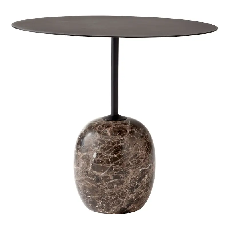 Extra rabatt Lato LN9 Bord Oval, Warm Black / Emparador Marble
