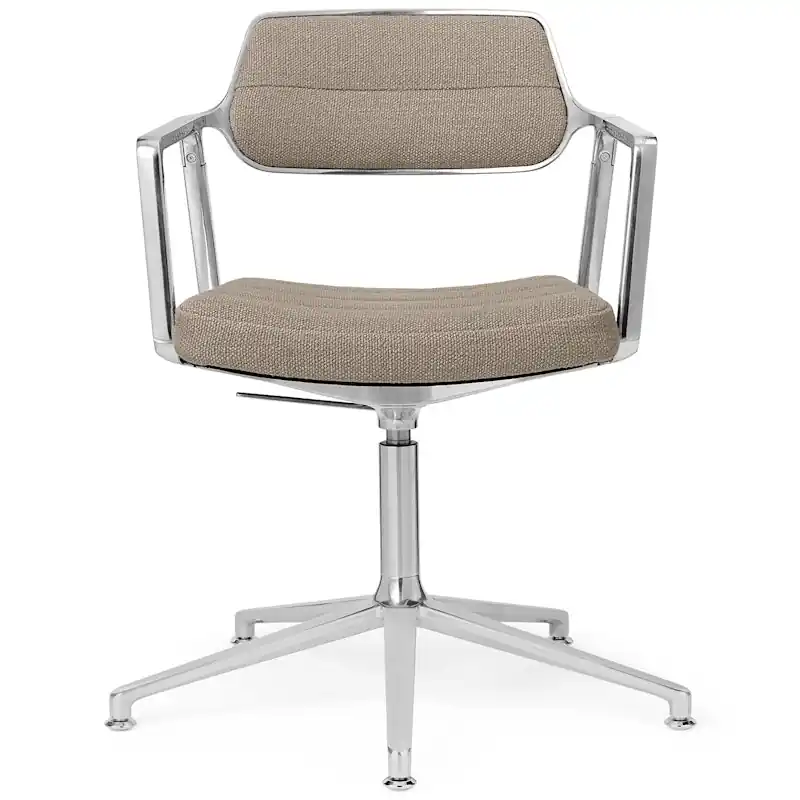 Begränsat antal 453+ Snurrstol, Polerad Aluminium / Dark Sand