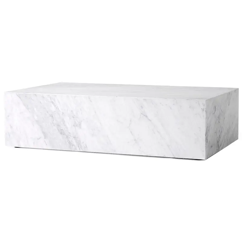 Plinth Low Soffbord 100x60 cm, Carrara Marmor Nyhet