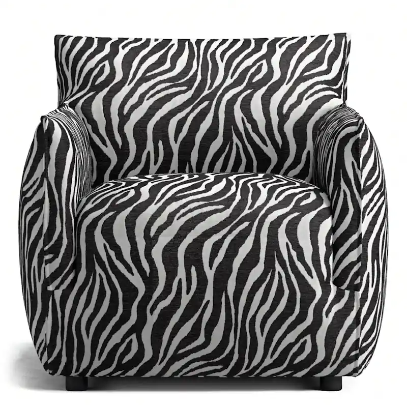 Le Petite Fåtölj Zebra, Svart / Vit Snabb frakt