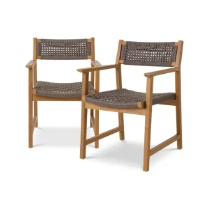 Cancun matstol natural teak 2-set Populär