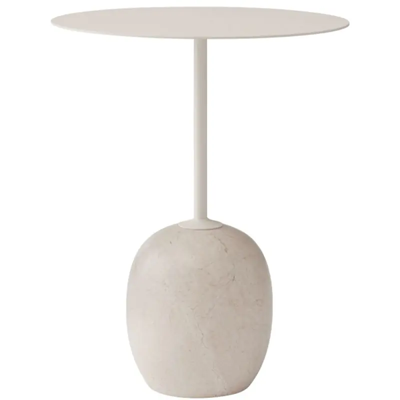 Premium Lato LN8 Bord 40 cm, Ivory White / Crema Diva Marble