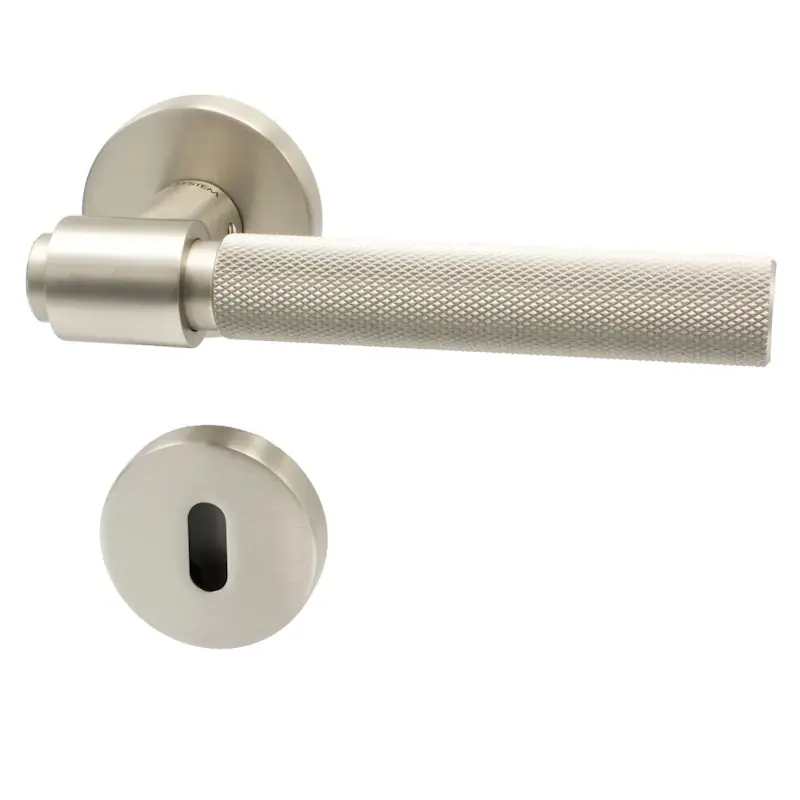 Sista chansen Helix 200 Euro Standard Dörrhandtag Med Nyckelhål, Rostfri Look