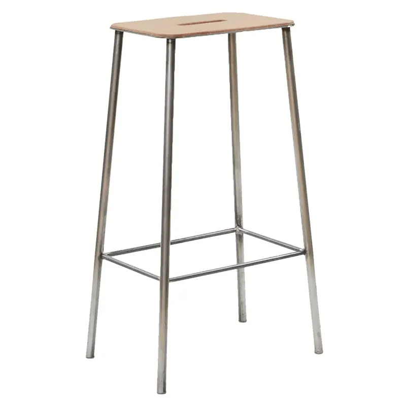 Rabatt Adam Stool Barstol 76 cm, Läder/Stål