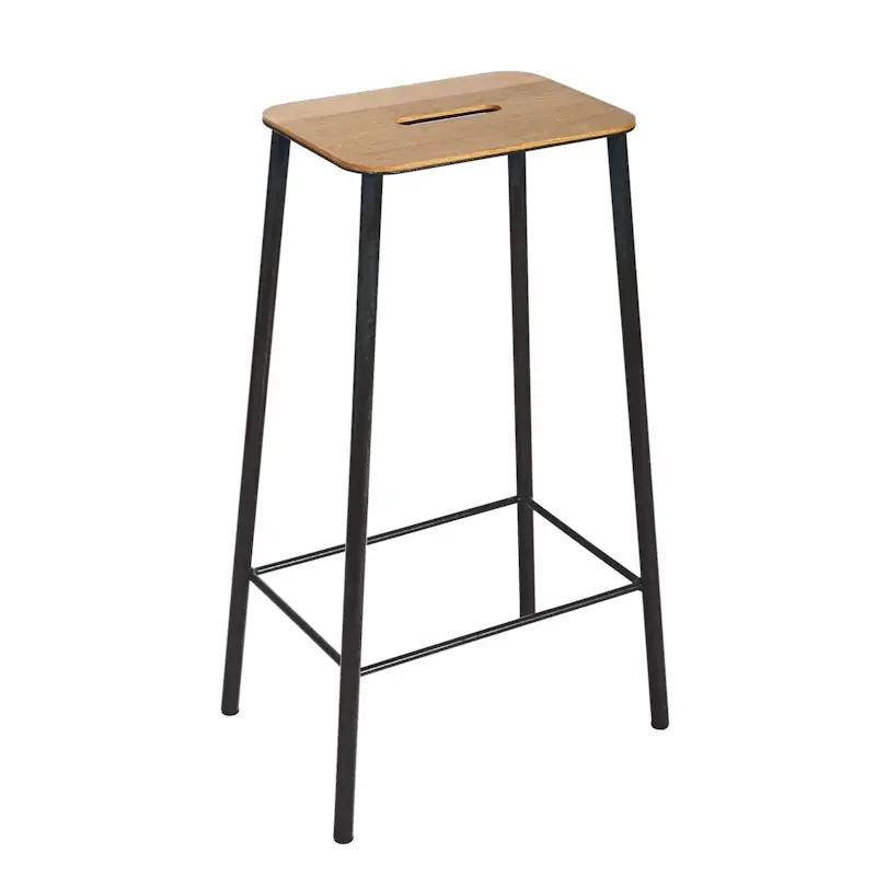 Lägg i varukorgen Adam Stool Barstol 76 cm, Ek/Matt Svart