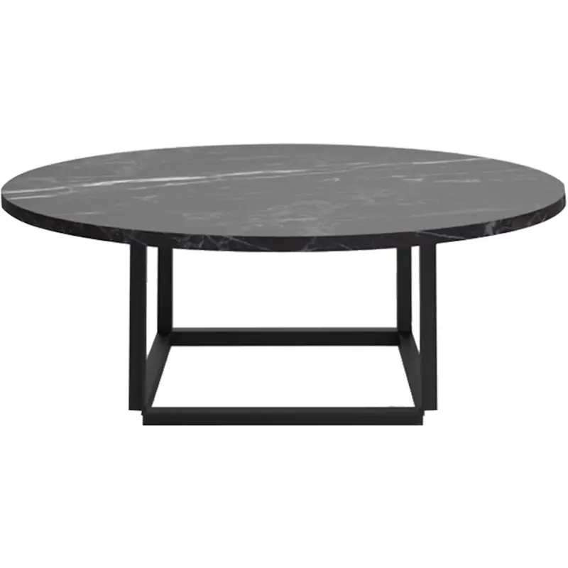 Florence Soffbord 90 cm, Svart Marmor / Svart Utförsäljning