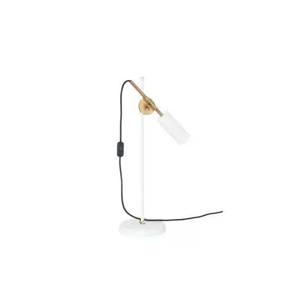 Begränsat antal Stav Bordslampa Mattvit/Rå Mässing