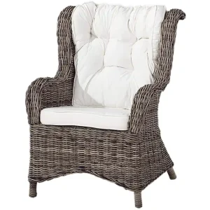 Wingchair kubu grå inkl dyna Fynd