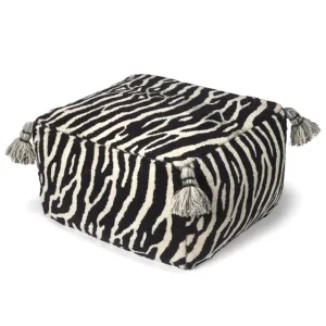 Zebra sittpuff svart/vit Rea