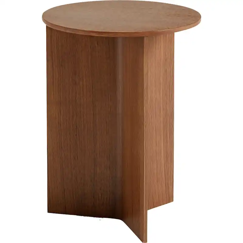 Expressleverans Slit Bord Ø35 cm, Lackad Valnöt
