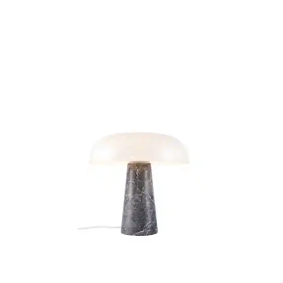 Begränsad tid Glossy Bordslampa Grå Marmor/Opalglas