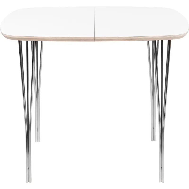 Rea Symphony 86 Matbord, 90x90 Vit Laminat / Krom