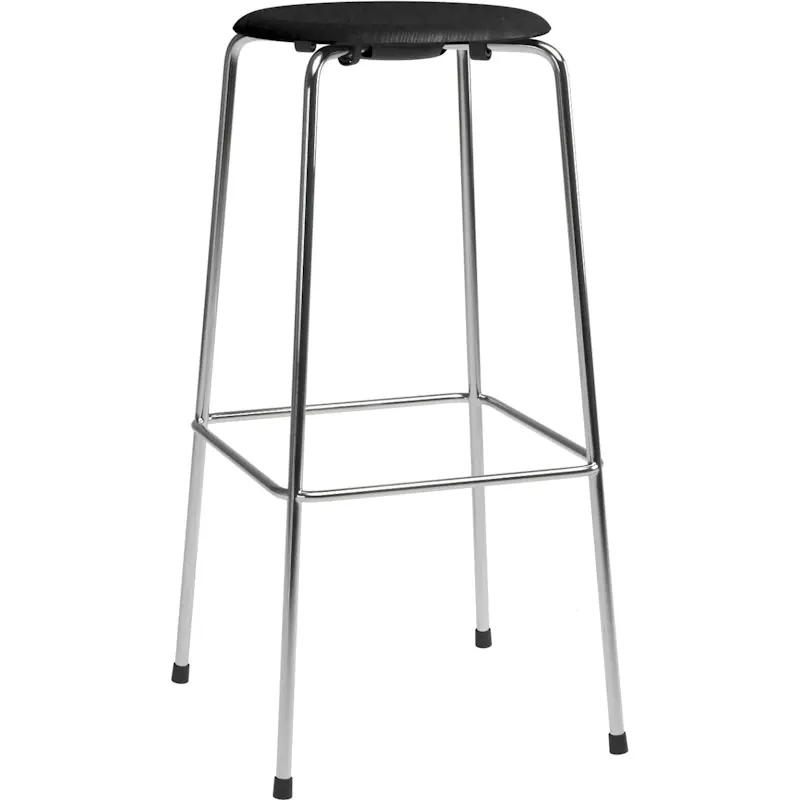 Snabb frakt High Dot™ Barstol Med 4 Ben 76 cm, Krom / Svart Ask