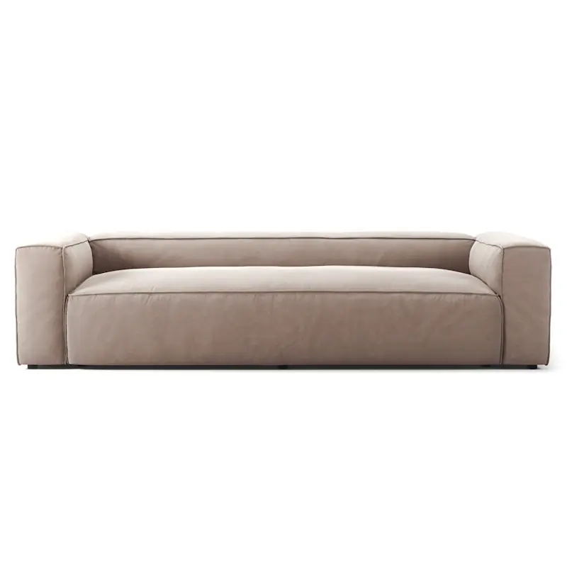 Grand 3-Sitssoffa Sammet, Dusk Beige Erbjudandepris