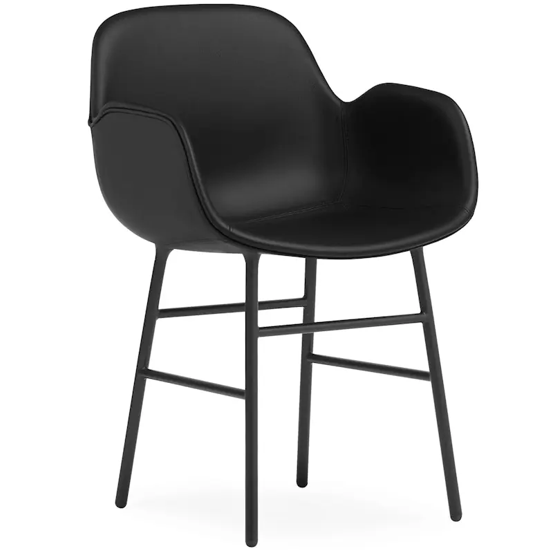 Form Karmstol, Ultra Leather 41599 / Svart Stål Erbjudande
