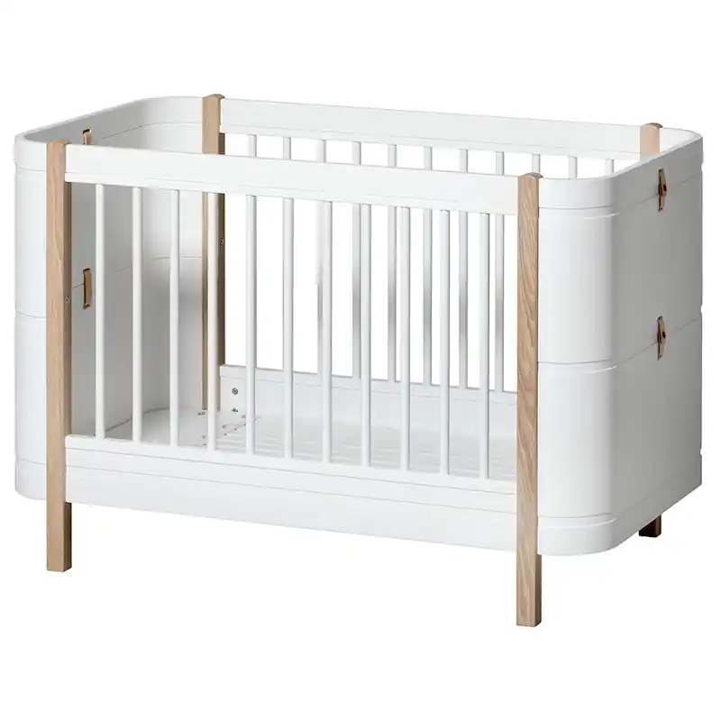 Wood Mini+ Cot Säng Inkl. Junior Kit, Vit/Ek Endast idag