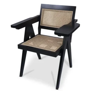 Mid-Century karmstol svart Expressleverans