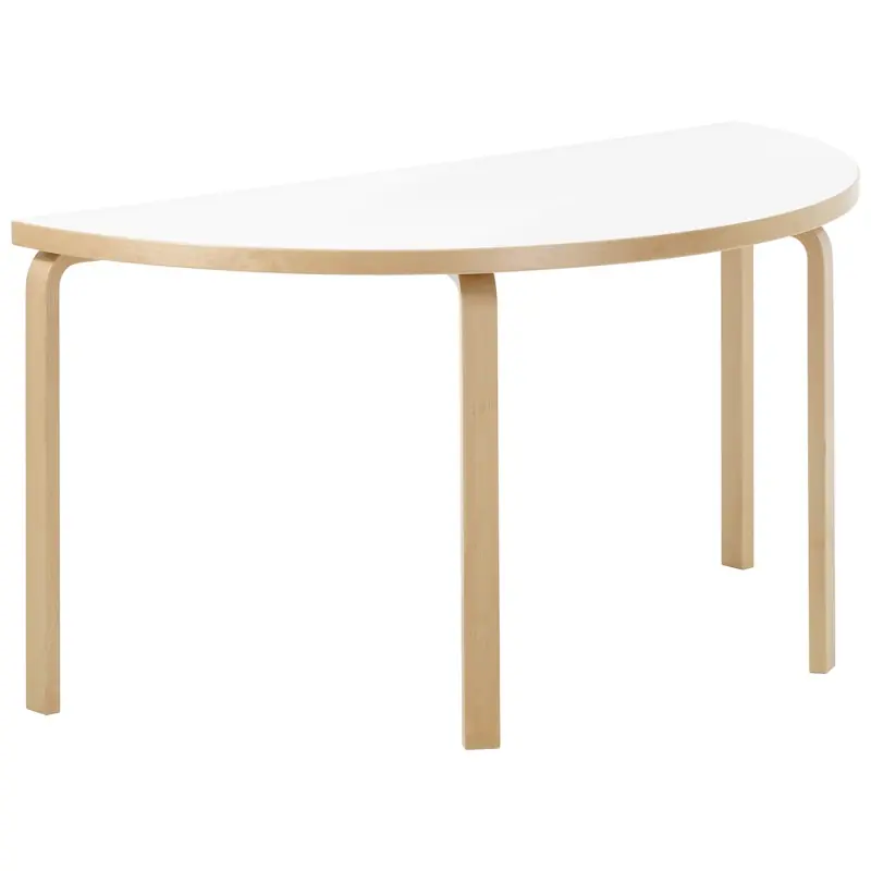 Endast idag Aalto 96 Bord Halvrund, Vit Laminat