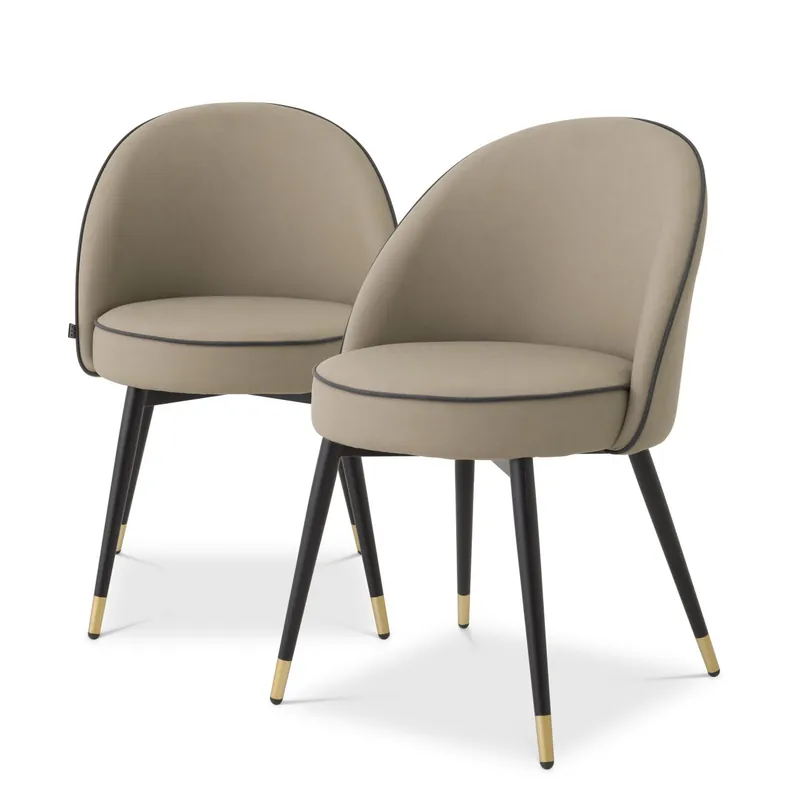 Cooper matstol faux leather beige 2-set Fynd