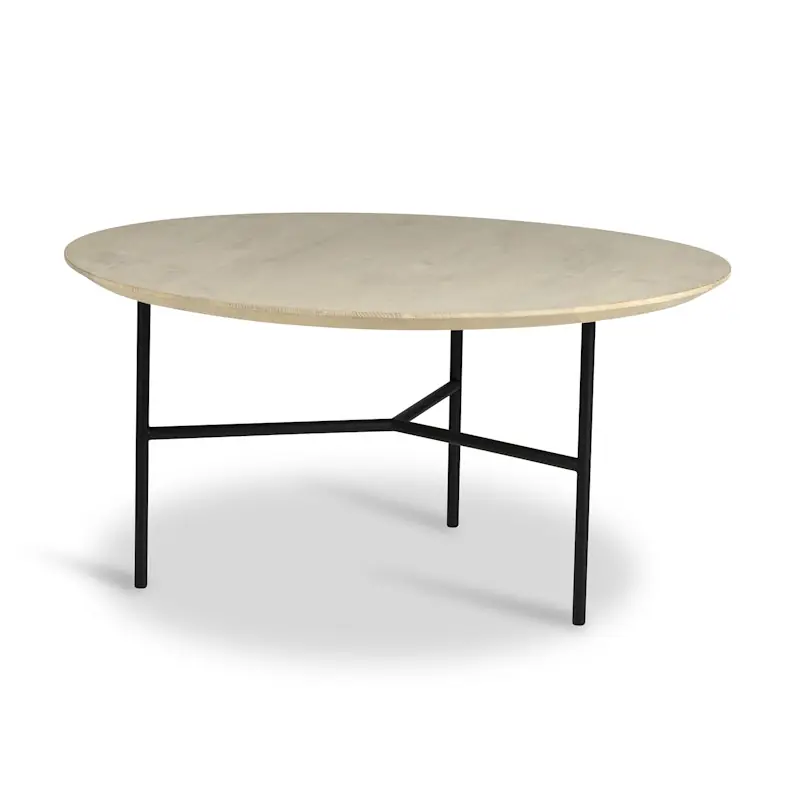 Tribeca Soffbord 80 cm, Såpad Rustik Ek/Svarta Ben Erbjudande