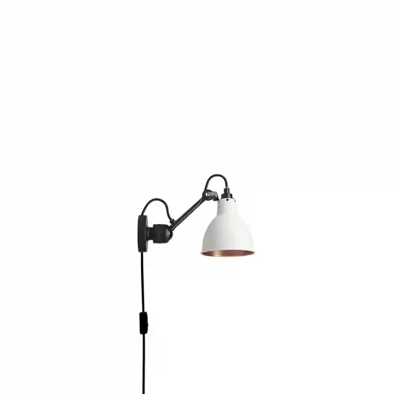 Bästa pris Lampe Gras N°304 CA Vägglampa Svart/Vit/Koppar