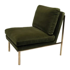 Handla nu April loungefåtölj amazon green/mässing