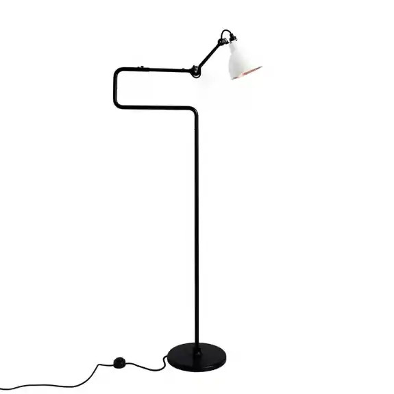 Begränsat erbjudande Lampe Gras Lampe Gras N°411 Golvlampa Svart/Vit/Koppar