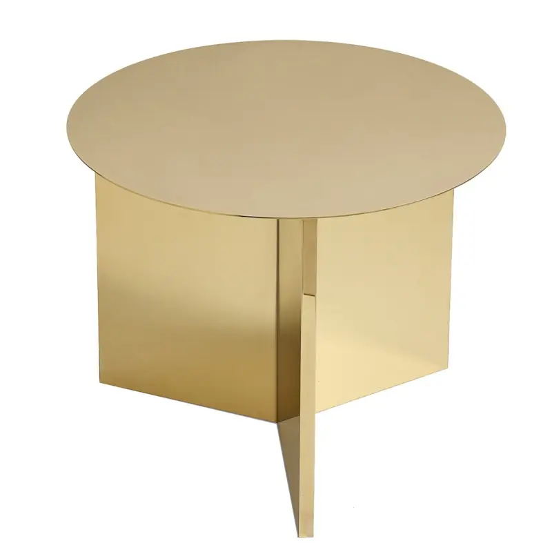 Slit Round Bord, Mässing Extra rabatt