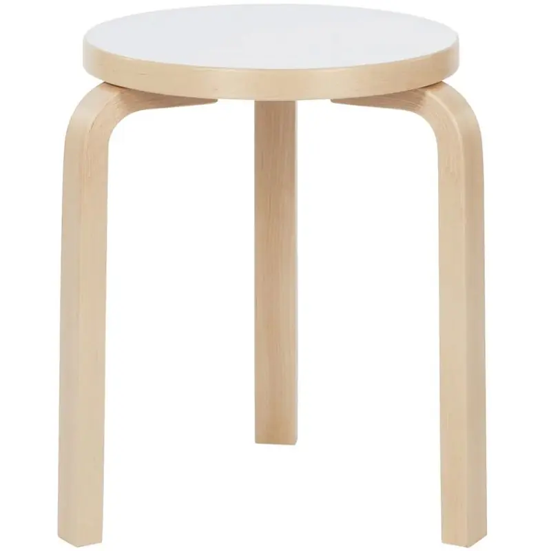 Snabb leverans 60 Pall, Björk / Vit Laminat