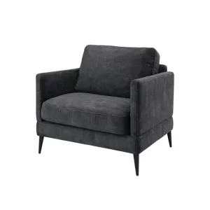 Andorra fåtölj velvet dark grey Kampanj
