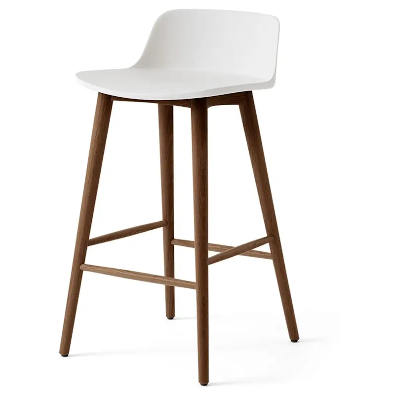 Rely HW118 Lågt Ryggstöd 65 cm, Lackerad Valnöt / Vit Lägg i varukorgen