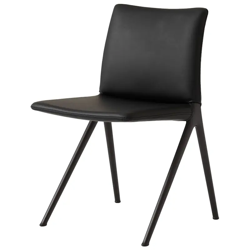 Snabb frakt Kape IF7 Matstol, Svart / Svart Läder