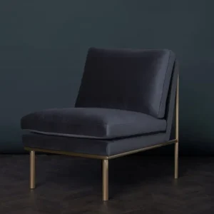 April loungefåtölj black pearl/mässing OUTLET Beställ idag