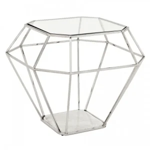 Asscher sidobord nickel OUTLET Snabb leverans