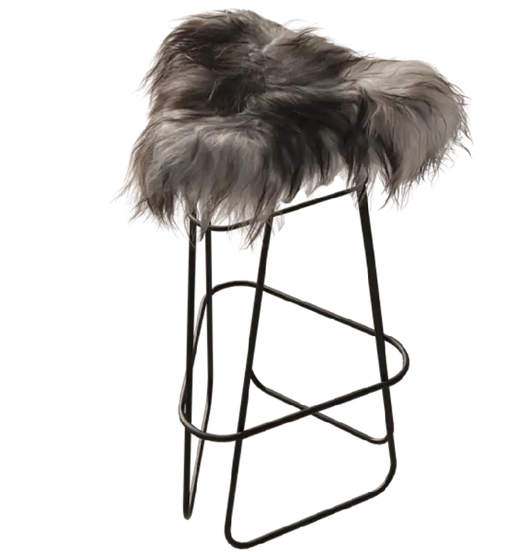 Fri frakt Iceland Barpall 82 cm, Svart / Wild Grey