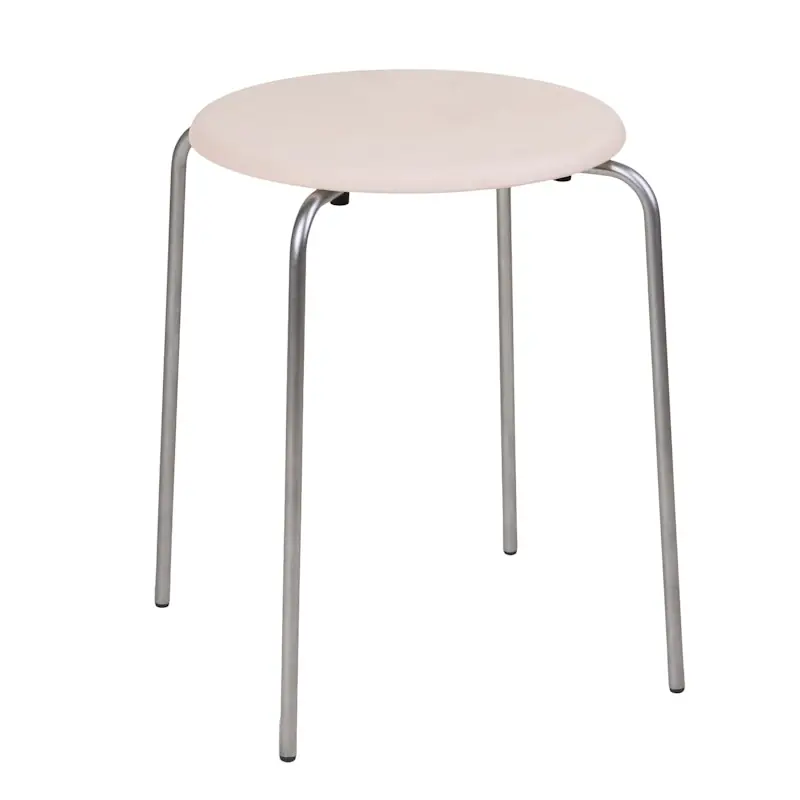 Bästa pris Petit Rond Pall, Rostfritt Stål / Läder