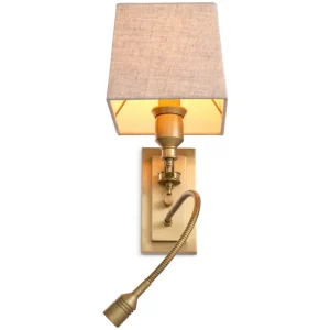 Billigare Ellington vägglampa antik mässing