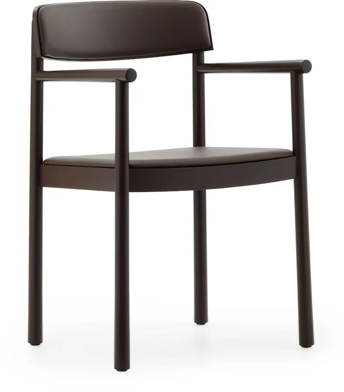 Timb Stol Med Armstöd, Brun / Ultra Leather Chocolate Fynd