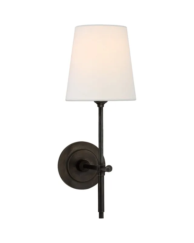 Bryant vägglampa brons/linne risnedsättning