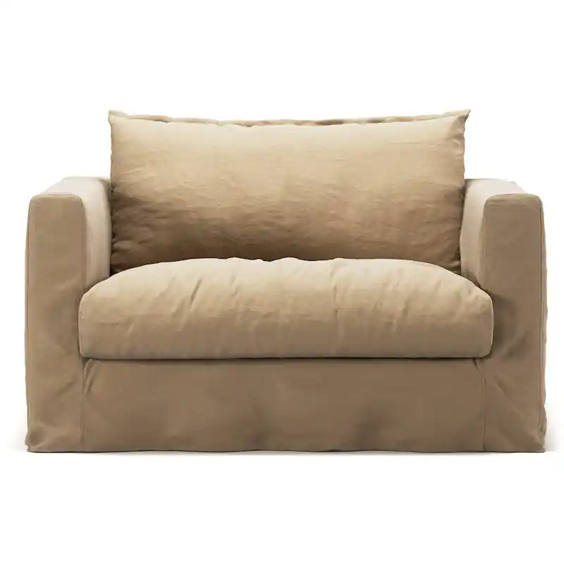 Populär Klädsel Till Le Grand Air Nou Love Seat Linne, Desert Sand