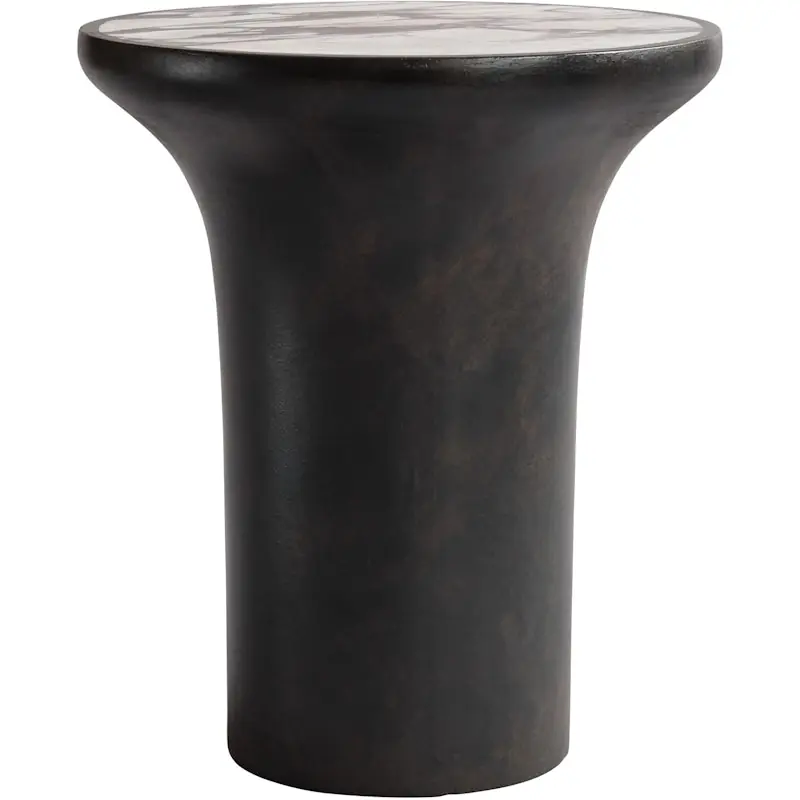 Endast denna vecka Trumpet Sidobord Kaffe / Calacatta, 40 cm