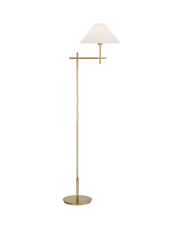 Hackney golvlampa antik mässing Fynd