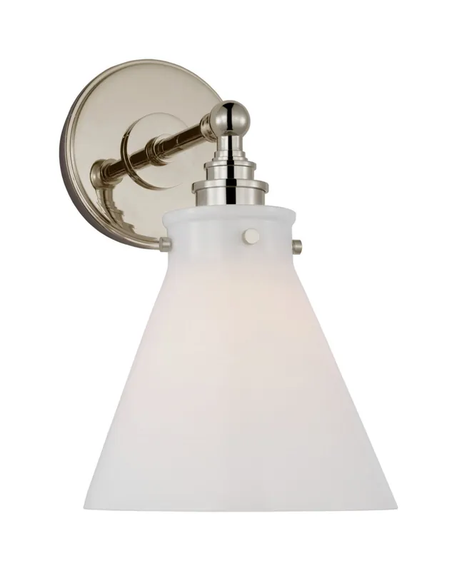 Reapris Parkington badrumsbelysning nickel/vitt glas