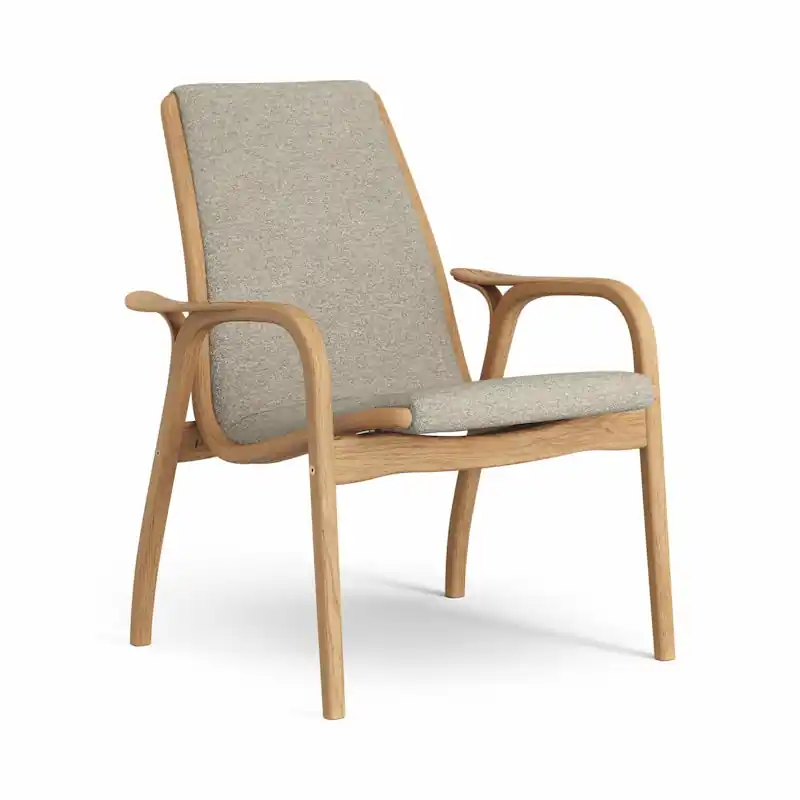Laminett Fåtölj Tyg, Oljad Ek / Sand Kundfavorit