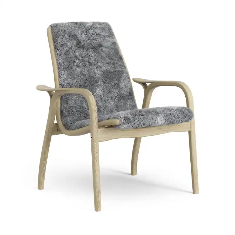 Nedsatt pris Laminett Fåtölj Fårskinn, Lackerad Ek / Scandinavian Grey
