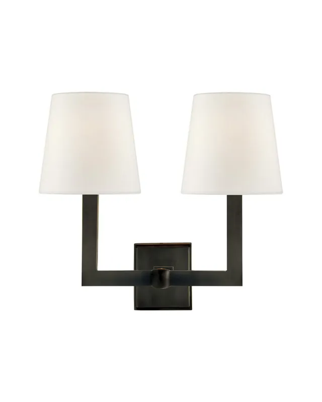 Square Tube vägglampa dubbel brons Beställ idag
