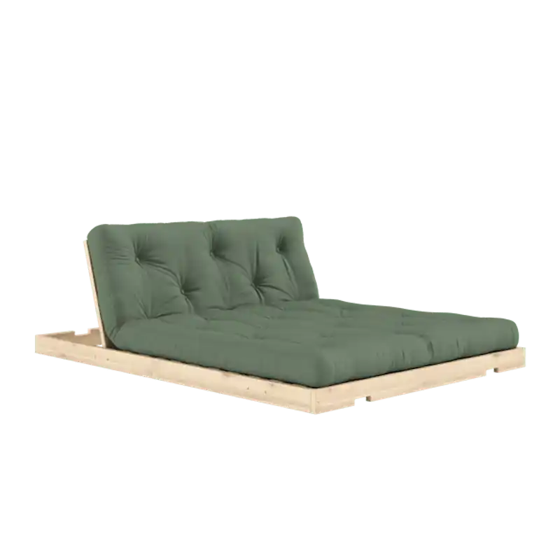 Flip Soffa Med Madrass 140x200 Olivgrön/Raw Endast denna vecka