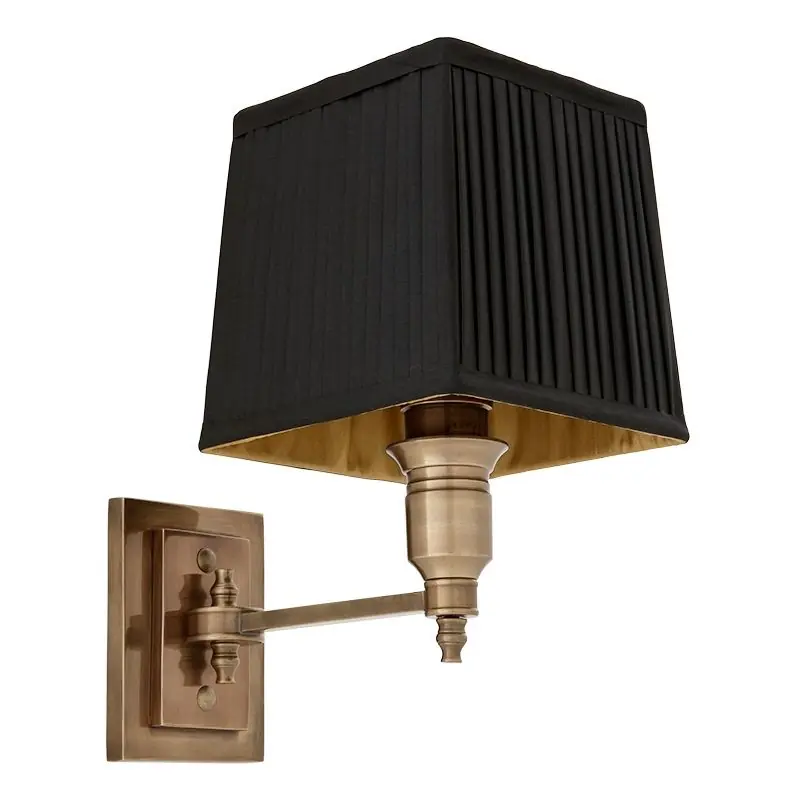 Lexington vägglampa mässing svart Rea