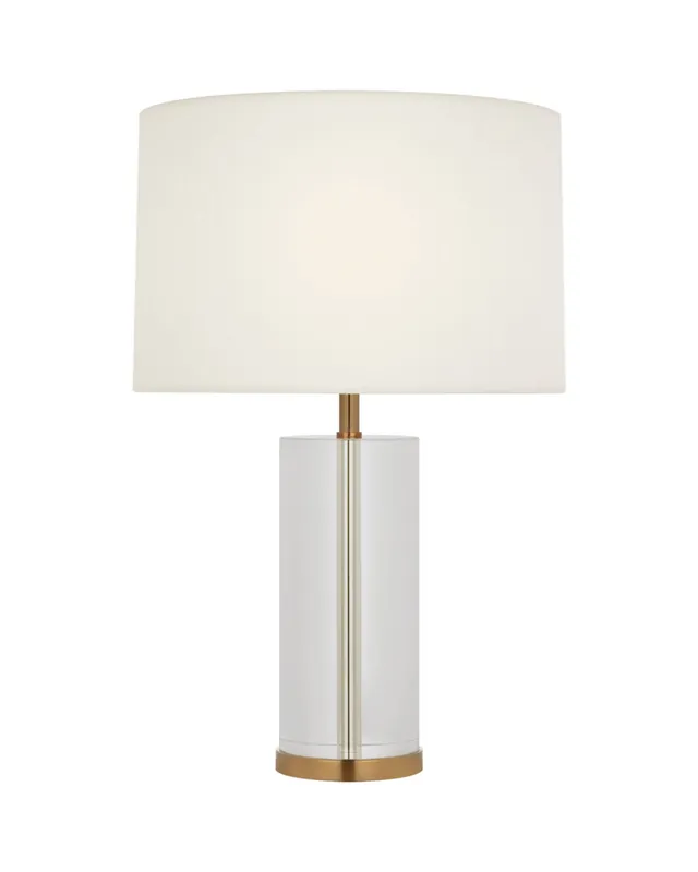 Extra rabatt Lineham 16" portabel bordslampa crystal/antik mässing