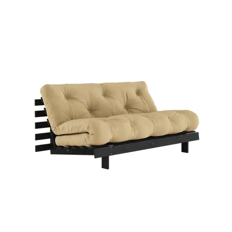 Begränsad tid Roots Bäddsoffa Med Roots Madrass 160x200 Beige/Svartlackerad